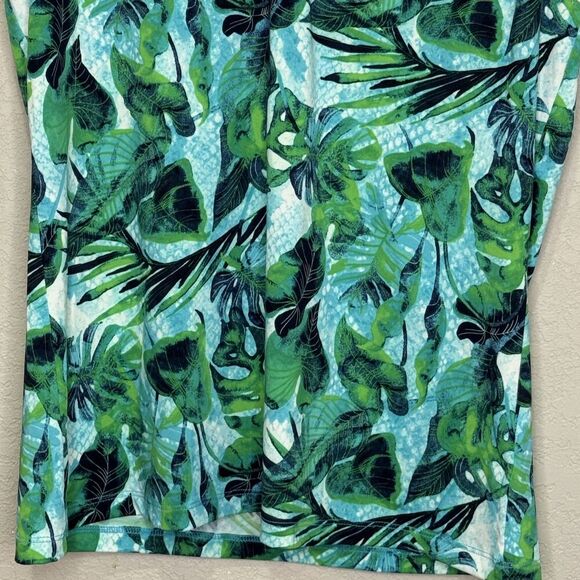 Tommy Bahama Golf Shirt Womens Medium Green Blue Sleeveless UPF 50 Quick Dry Top - Picture 5 of 7